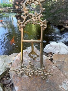 Ornate  Decorative Easel - Gold Tone